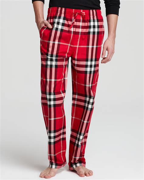 burberry check cotton pajama pants.